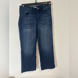 Kancan Style KC11183 cut 4184 Women’s Size 5 or 26 Cropped Blue Jeans Dark Wash